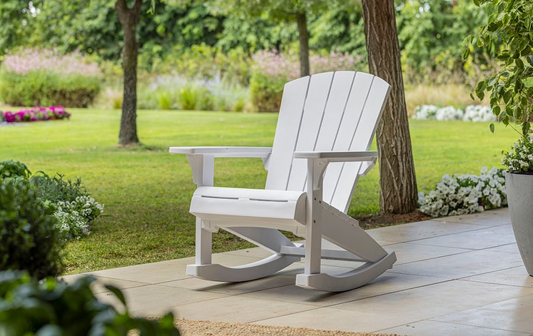 White Outdoor Adirondack Rocking Chair - Keter